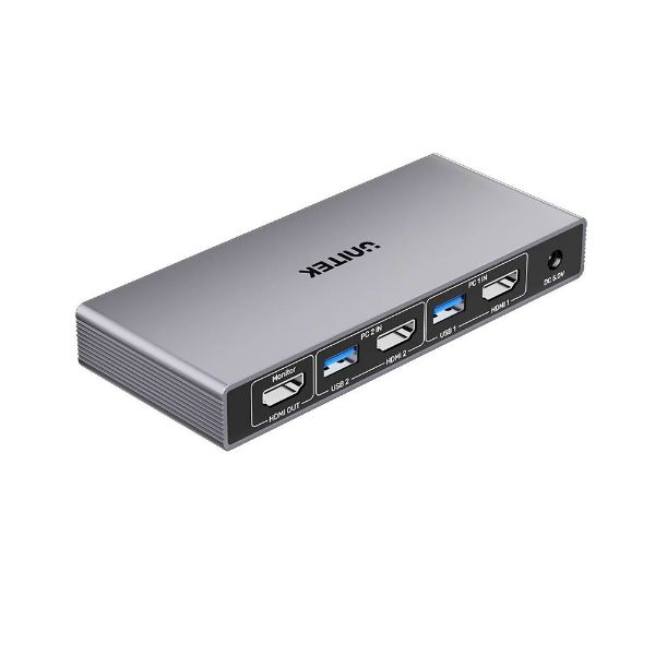 Picture of 5Gbps HDMI KVM Switch. Switches Between 2 Devices 1 HDMI 4K@60Hz Display & 4 USB