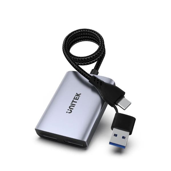 Picture of HDMI Dual Port Adapter w/ 60cm & USB-A&USB-C Connectors Mirror or Extend Display