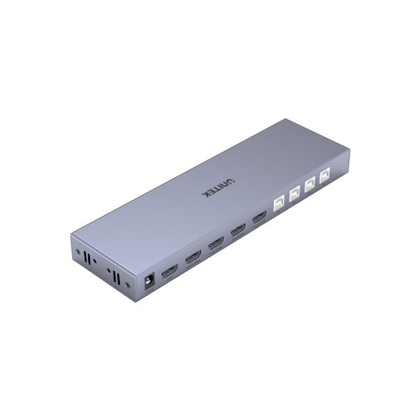 Picture of HDMI KVM 4-in-1-Out Switch & Supports 4K@60Hz UHD. 4x USB-A Ports 4x HDMI