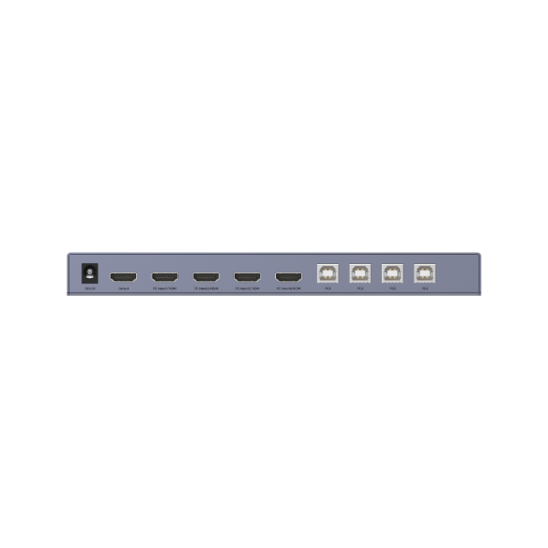 Picture of HDMI KVM 4-in-1-Out Switch & Supports 4K@60Hz UHD. 4x USB-A Ports 4x HDMI