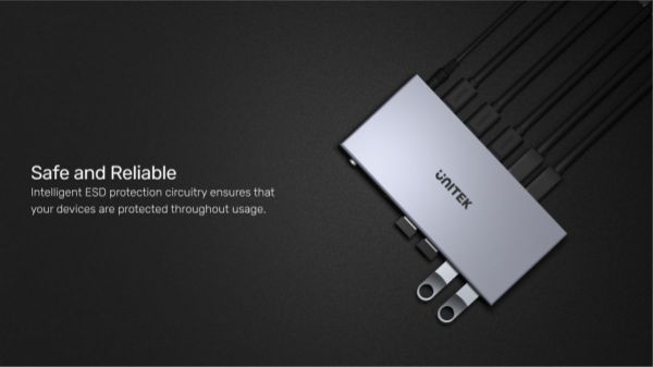 Picture of HDMI KVM 2-in-1-Out Switch & Supports 4K@60Hz UHD. 4x USB-A Ports 2x HDMI