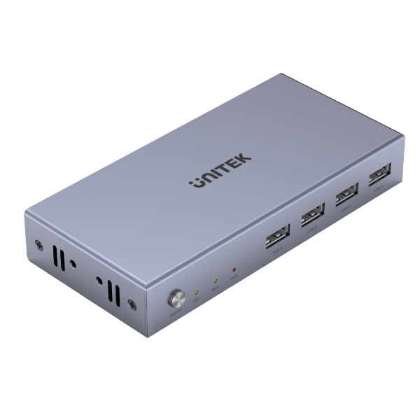 Picture of HDMI KVM 2-in-1-Out Switch & Supports 4K@60Hz UHD. 4x USB-A Ports 2x HDMI