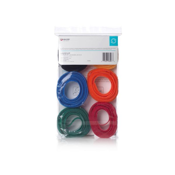 Picture of One-Wrap 203mm x 12mm Multicolour Pre-Cut Cable Ties 60 Piece Pack