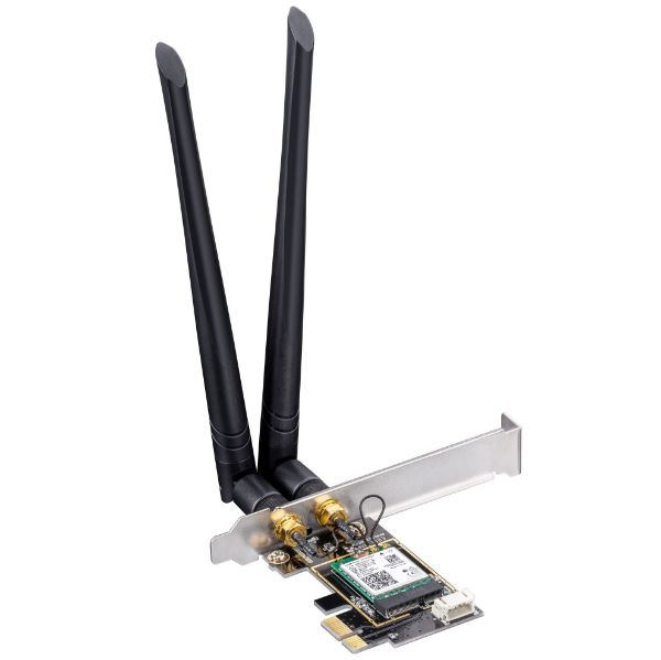 Picture of AX3000 Wi-Fi 6 Bluetooth Dual Band PCI Express Adapter. Intel AX200