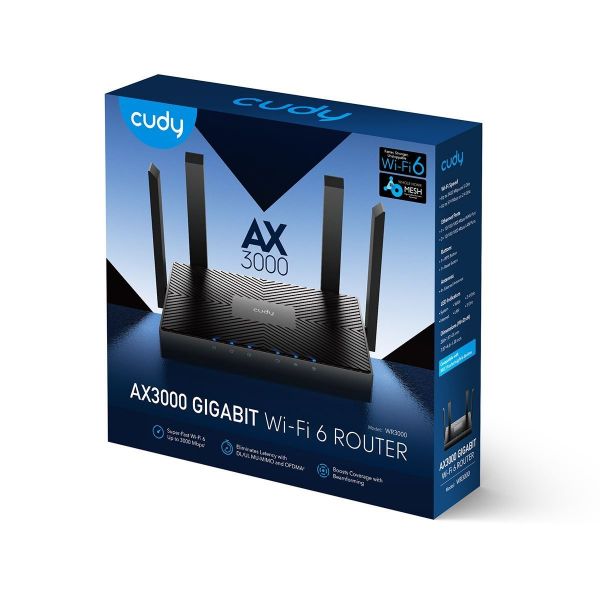 Picture of AX3000 Gig Dual Band Wi-Fi 6 Mesh Router w/ 1.3 GHz Dual Core CPU. 4-Stream Dual Wi-Fi