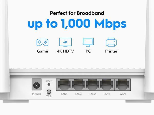 Picture of AX3000 Gigabit Dual Band Wi-Fi 6 Mesh Router with 1.3 GHz Dua Core CPU. 4-Stream Dual-Band W