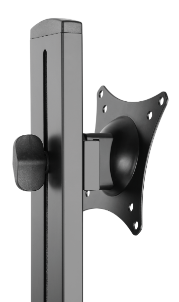 Picture of 4.6 x 200mm 316L Stainless Monitor Gas Spring Sit-Stand Workstation. Folding Keyboard