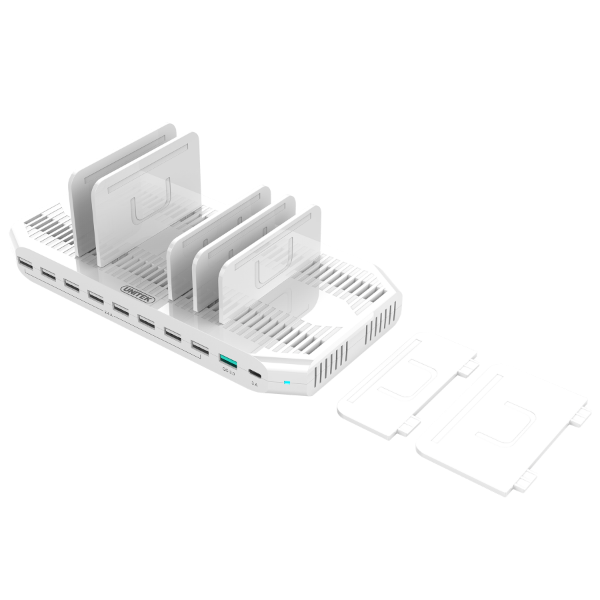 Picture of 10-Port USB Smart Charging Station 9 Port 2.4A USB-A + 1x Port QC 3.0 USB-A)