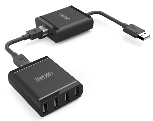 Picture of 4-Port USB-A Extender Over Cat5e/6/7 Network Cable. Extend up to 60m. Easy Plug &