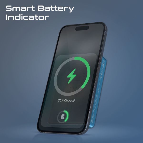 Picture of 10000mAh UltraSlim Wireless Charging 15W MagSafe 20WPD USB-C In/Out Port Smart