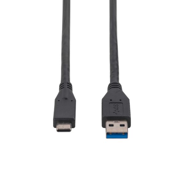 Picture of 0.2M USB 3.1 USB-C Male to USB-A Male Cable. Black Colour Up to 10G Data Transfer Speed