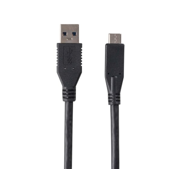 Picture of 0.2M USB 3.1 USB-C Male to USB-A Male Cable. Black Colour Up to 10G Data Transfer Speed