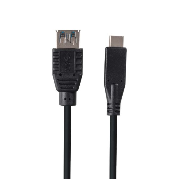 Picture of 0.2M USB 3.1 USB-C Male to USB-A Female Cable Black