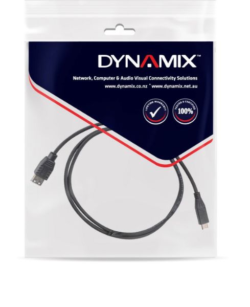 Picture of 0.2M USB 3.1 USB-C Male to USB-A Female Cable Black