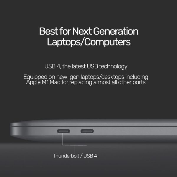 Picture of 0.8m USB4 USB-C to USB-C Cable Supports up to 40Gbps Transfer Rate 100W Power Delivery