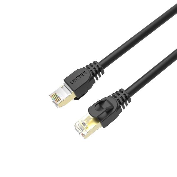 Picture of 0.5m CAT7 Black SSTP 26AWG Patch Lead in PVC Jacket Supports 10 Gigabit Ethernet