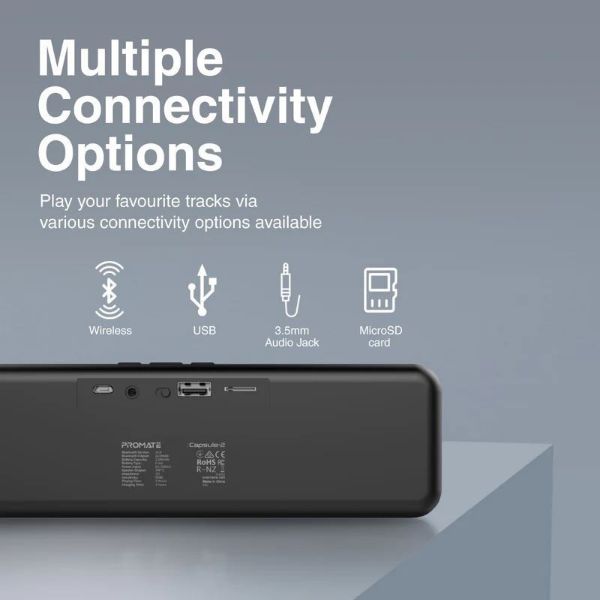 Picture of 6W Wireless HD Bluetooth Portable Speaker Built-in 1200 Lithium Battery. Up to 4 Hours