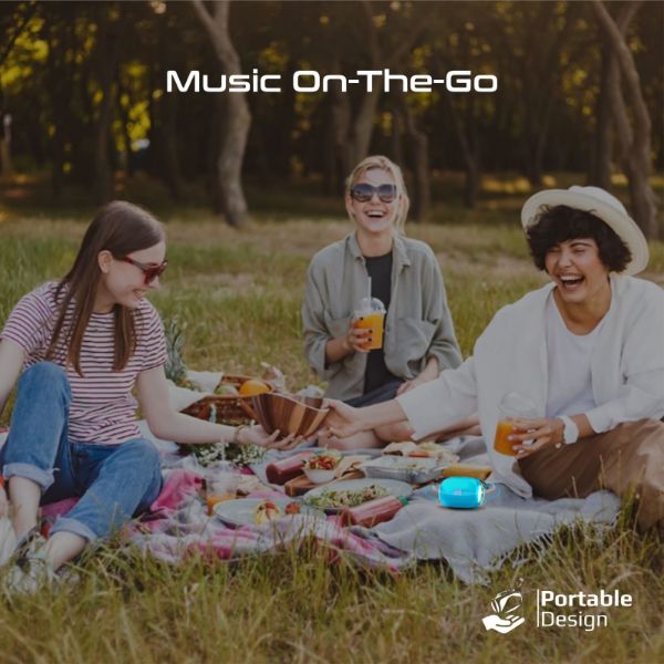 Picture of 5W Wireless HD Bluetooth Portable Speaker w/ Built-in Lanyard Blue