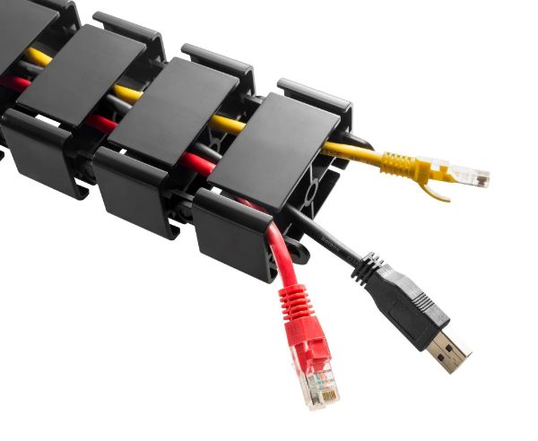 Picture of Deluxe BLK Cable Management Spine Great for Height Adjust Sit-Stand/Stationary Desk