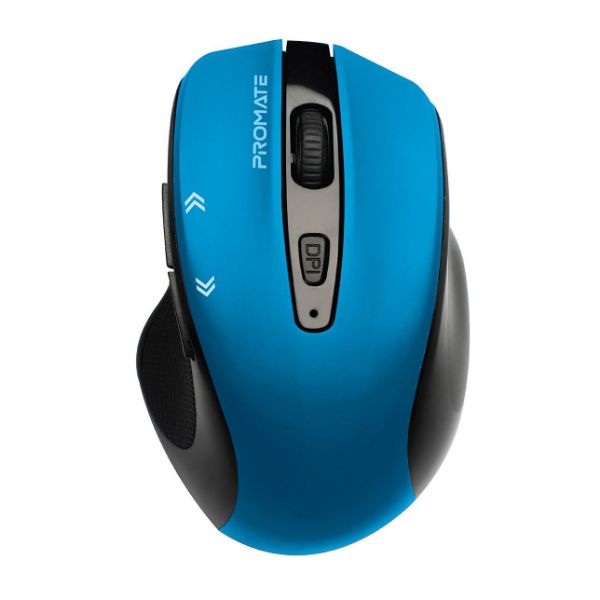 Picture of EZGrip Ergonomic Wireless Mouse w/ Quick Forward/Back Buttons Blue