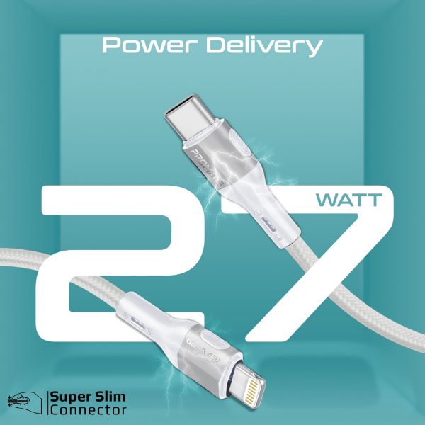 Picture of 1.2m 27W PD USB-C to Lightning Tough-Built Cable. Supports up to 480Mbps Slim