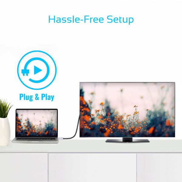 Picture of 1.8m 4K USB-C to HDMI Cable w/ Gold Plated Connectors. Supports Max Res up to 4K@60Hz