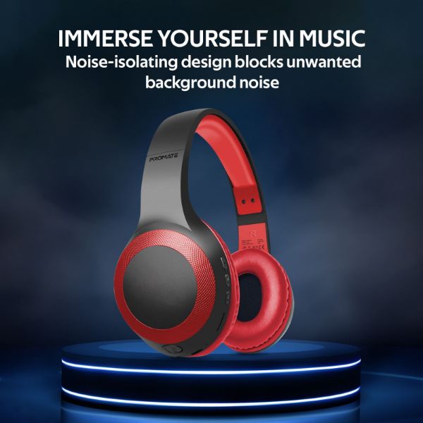 Picture of Deep Base Bluetooth V5.0 Wireless Over-ear Headphones. Up to 5 Hours Playback