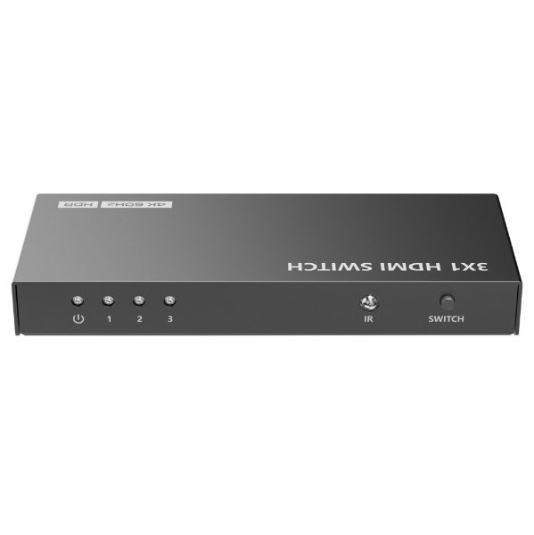 Picture of 4K 3-In-1-out HDMI HDR Switch. Support 12 bit full HD video 3D video & 4K x 2K@30/60