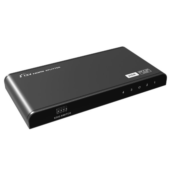 Picture of 1-In-4-out HDMI Splitter w/ HDR & EDID. UHD Res up to 4K2K@30/60Hz