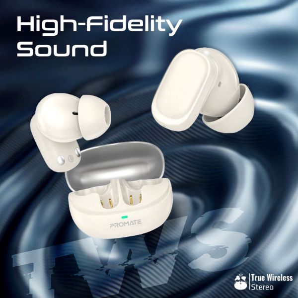 Picture of In-ear HD TWS BT Earbuds Intellitouch & 400mAh Charging Case. Ergonomic Fit