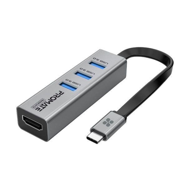 Picture of 4-in-1 USB Multi-Port Hub w/ USB-C Connector Includes 3x USB-A 3.0 Ports & 1x HDMI Port