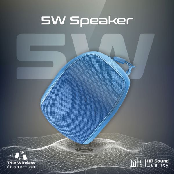 Picture of 5W Wireless HD Bluetooth Portable Speaker w/ Built-in Lanyard. Battery Capacity 1200