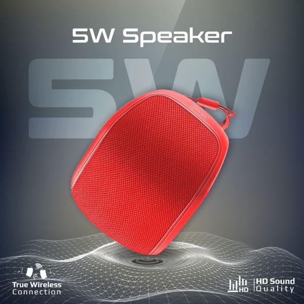 Picture of 5W Wireless HD Bluetooth Portable Speaker w/ Built-in Lanyard. Battery Capacity 1200