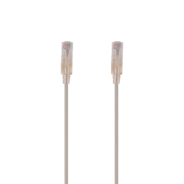 Picture of 0.5m Cat6A 10G Beige UTP LSZH Patch Lead 30AWG 802.3af Unshielded Plug.