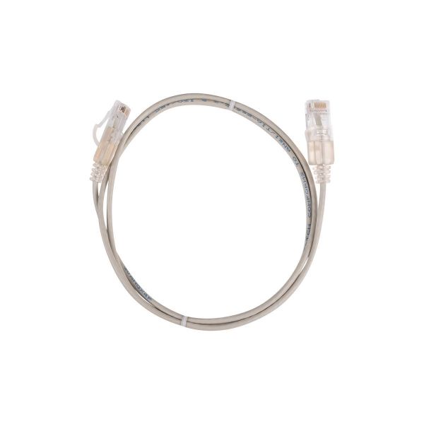 Picture of 2.5m Cat6A 10G Beige UTP LSZH Patch Lead 30AWG 802.3af Unshielded Plug.