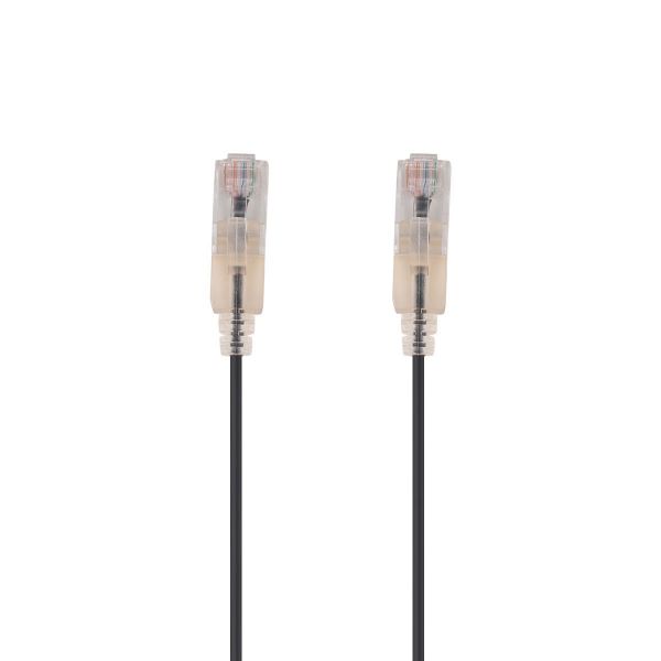 Picture of 0.5m Cat6A 10G Black UTP LSZH Patch Lead 30AWG 802.3af Unshielded Plug.