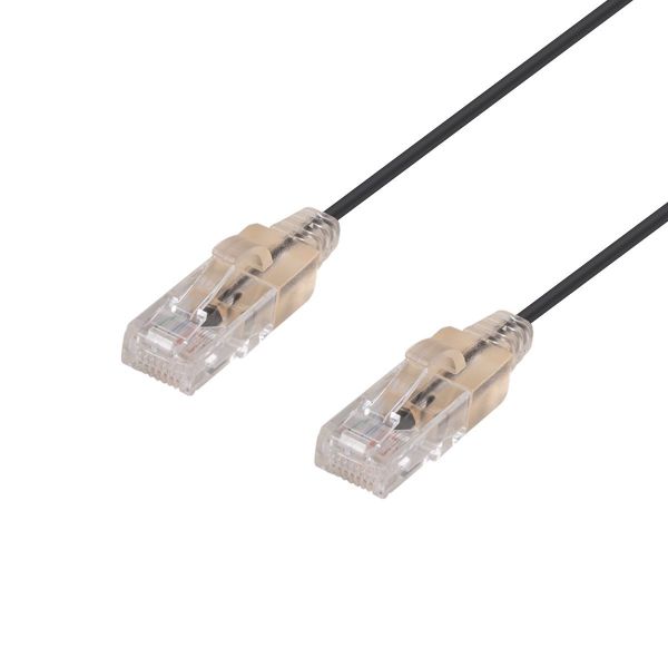 Picture of 2.5m Cat6A 10G Black UTP LSZH Patch Lead 30AWG 802.3af Unshielded Plug.