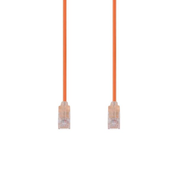 Picture of 0.25m Cat6A 10G Orange UTP LSZH Patch Lead 30AWG 802.3af Unshielded Plug.
