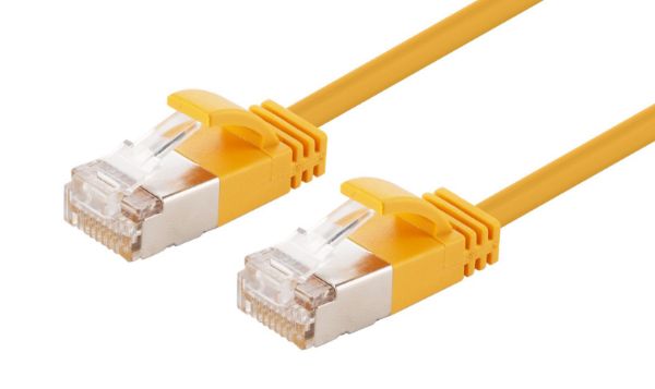 Picture of 1.5m Cat6A S/FTP Yellow 10G LSZH Patch Lead 34AWG 802.3af Shielded Plug.