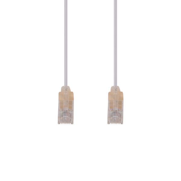 Picture of 0.75m Cat6A 10G White UTP LSZH Patch Lead 30AWG 802.3af Unshielded Plug.