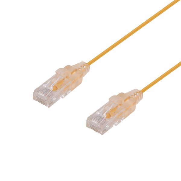 Picture of 0.5m Cat6A 10G Yellow UTP LSZH Patch Lead 30AWG 802.3af Unshielded Plug.