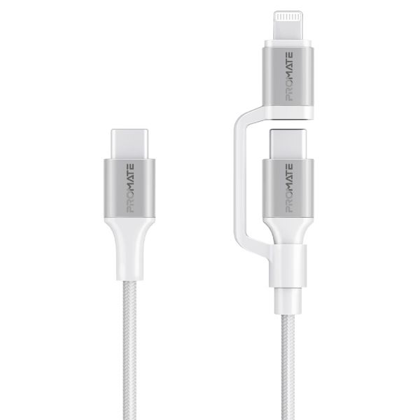 Picture of 1.2m 60w MFi Certified 2-in-1 USB-C Sync & Charge 1x USB-C & 1x Lightning
