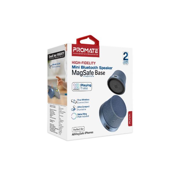 Picture of 3W Mini Bluetooth Speaker w/ Magsafe Compatible Base. Supports Music & Calls High