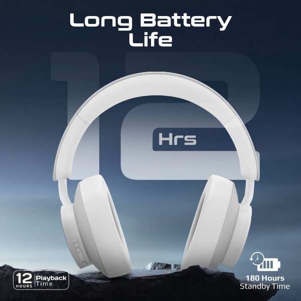 Picture of HiFi Stereo Wireless Over Ear Ergonomic Headphones. Up to 12 Hours Playing Time