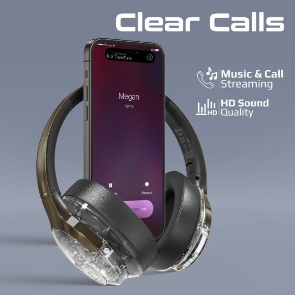 Picture of HiFi Stereo Wireless Bluetooth Active Noice Cancelling Headphones Gun Metal