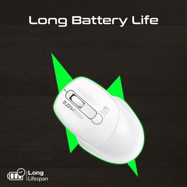 Picture of EZGrip Ambidextrous Ergonomic Wireless Mouse White