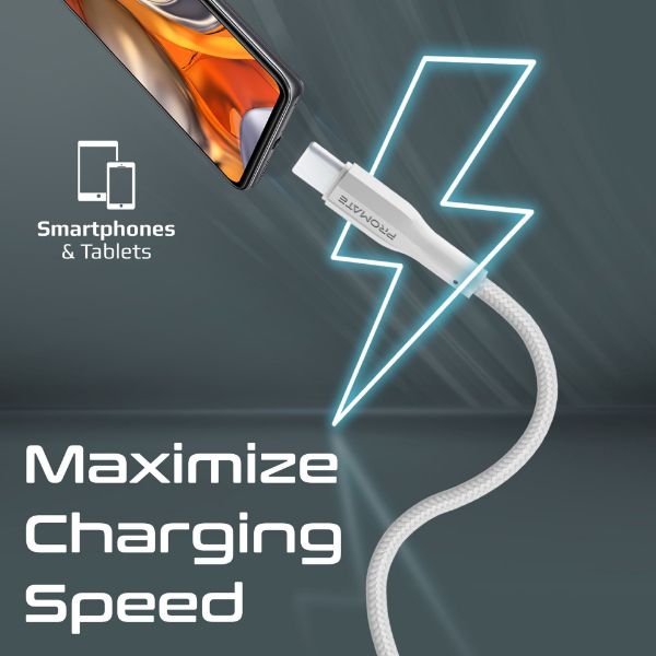 Picture of 2M USB-A to USB-C Super Flexible Cable. Supports 2A Charging & 480Mbps Data