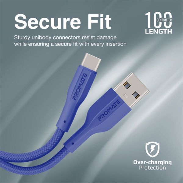 Picture of 1M USB-A to USB-C Super Flexible Cable. Supports 2A Charging & 480Mbps Data