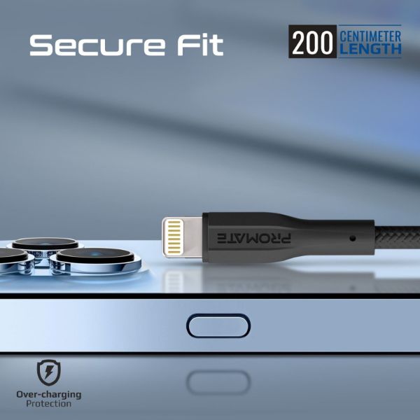 Picture of 2M USB-A to Lightning Connector Super Flexible Cable Supports 2A Charging & 480Mbps
