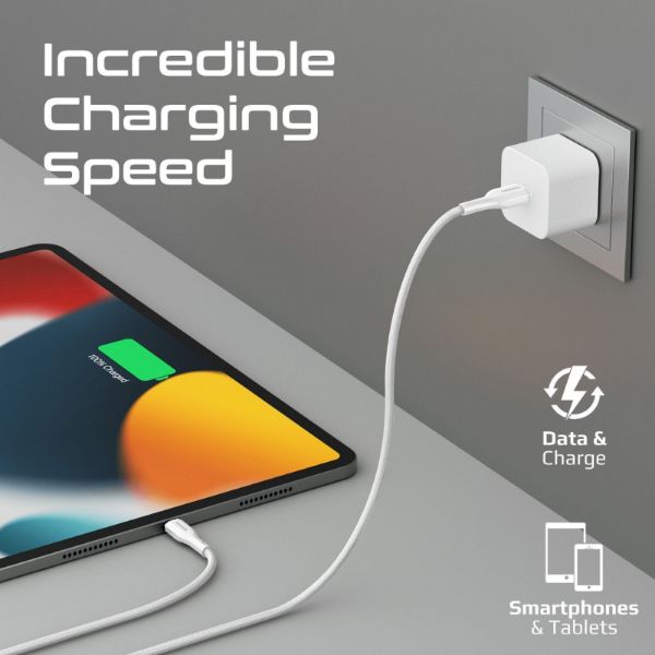 Picture of 2M USB-A to Lightning Connector Super Flexible Cable Supports 2A Charging & 480Mbps